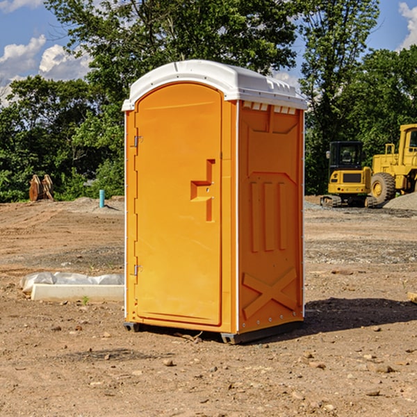 can i customize the exterior of the porta potties with my event logo or branding in Aurora Maine